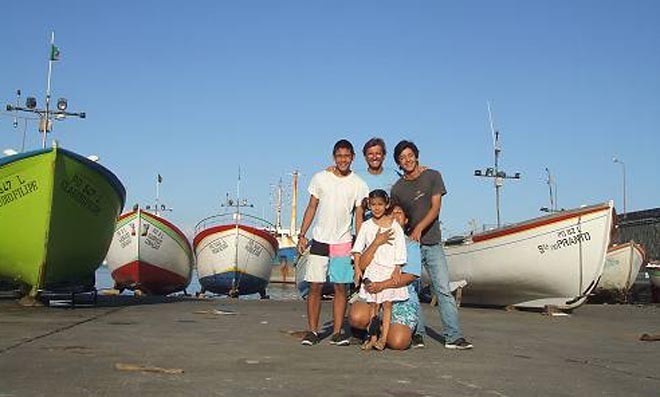 Le Roux family sail through the Garbage Patch on the way to Europe - pictured in the Azores ©  SW